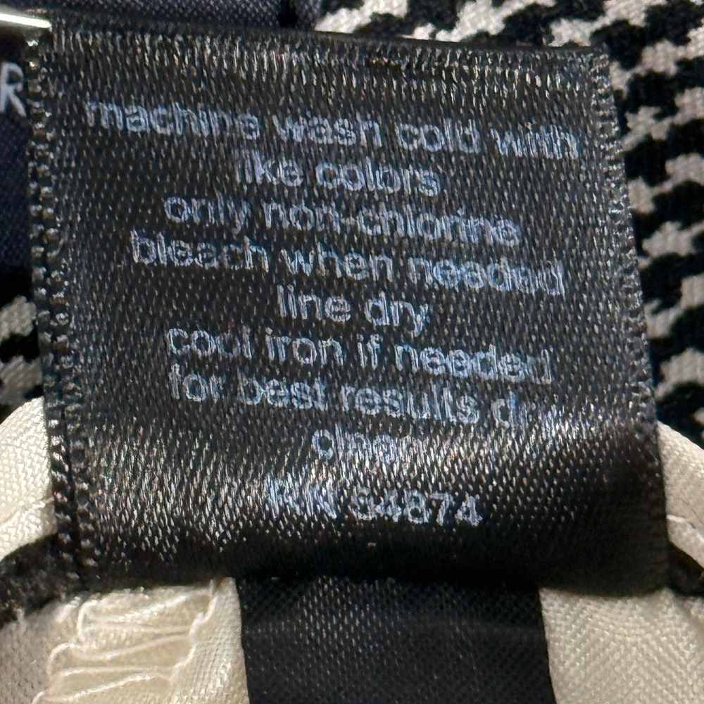 The Limited Ideal Stretch Glen Plaid Ankle Pants Black White P37J9265 Size‎ 8 - Picture 6 of 8